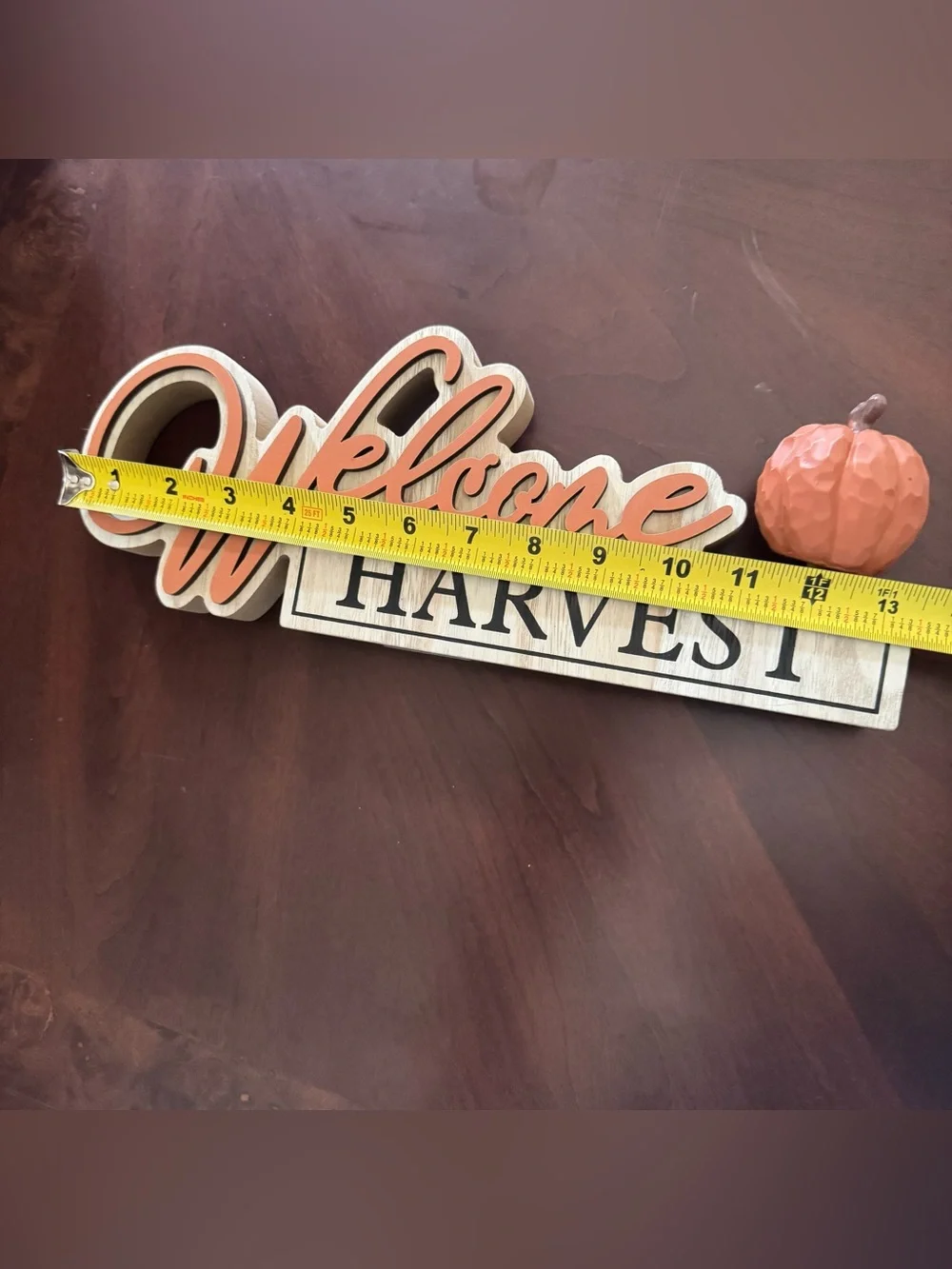 Hobby Lobby Welcome Harvest Sign in Orange and Cream